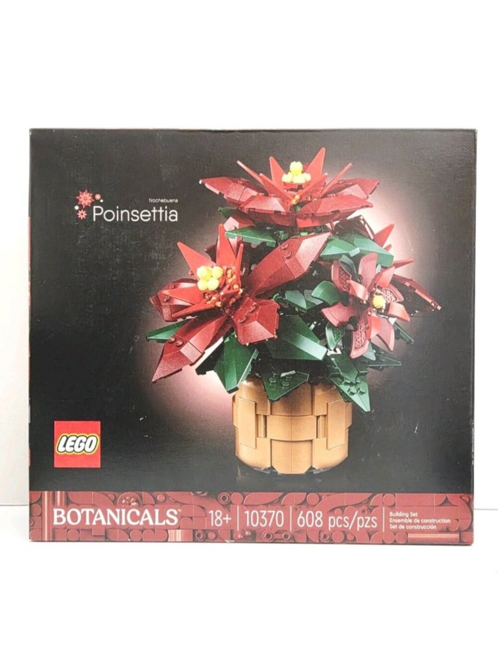 LEGO Icons Poinsettia Building Sets 10370 18+ 607 pcs NEW FACTORY SEALED